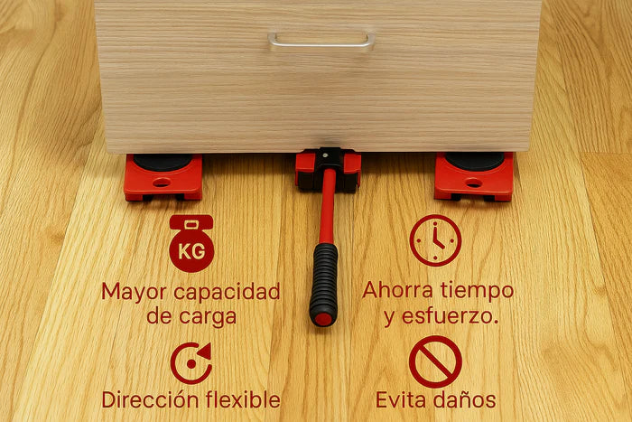 Kit Elevador DeslizaFácil – Desplaza cualquier mueble sin esfuerzo