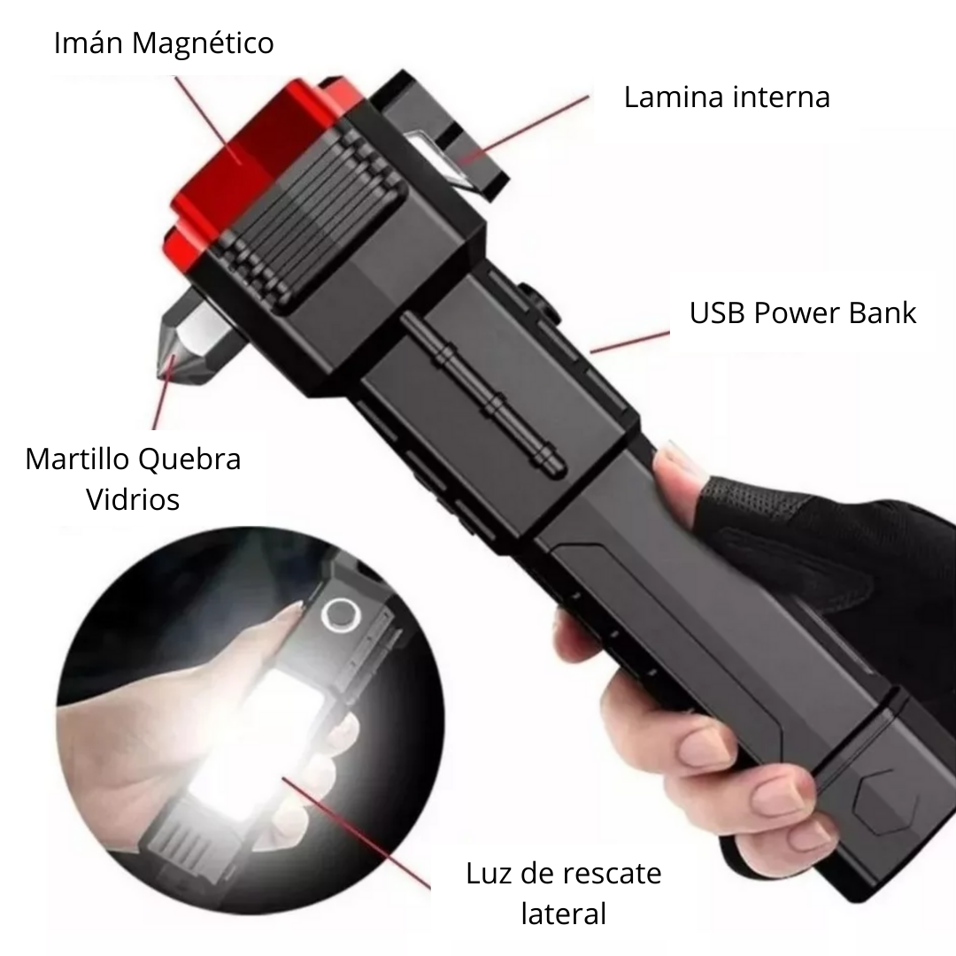 AutoSafe Beam – Escapa de cualquier emergencia con una herramienta 4 en 1