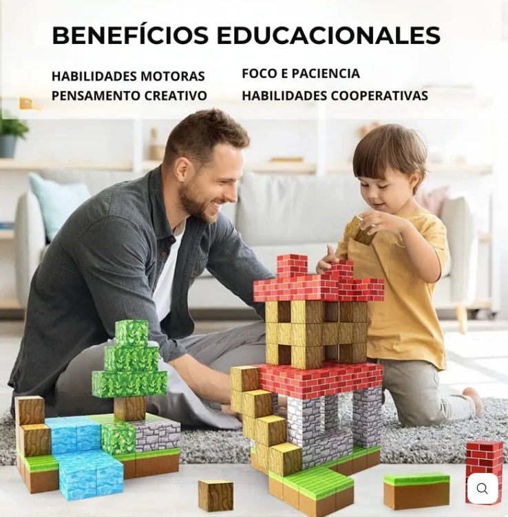 BlockCraft 75 pzs – Regálales un mundo de bloques ¡Pero en la vida real!