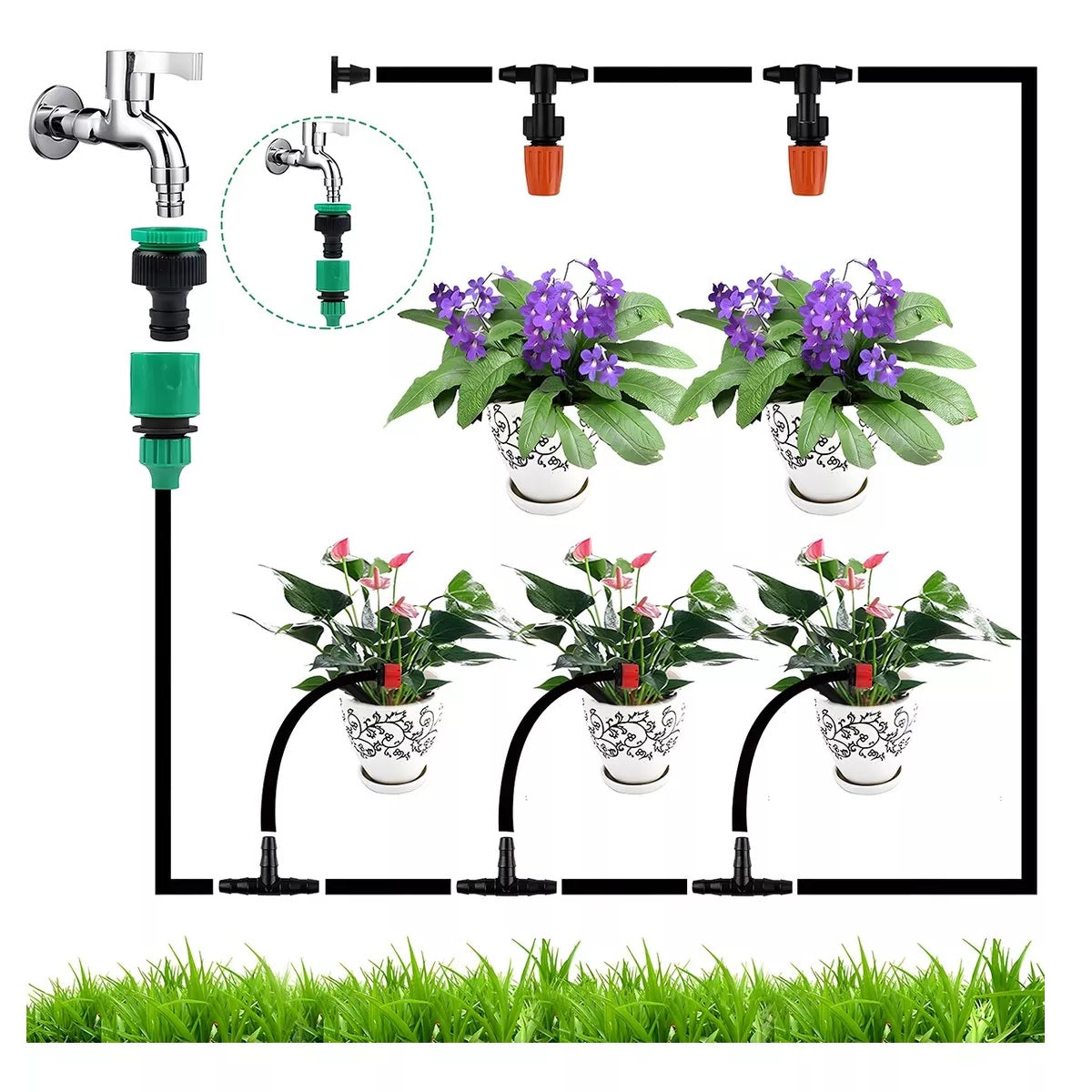 AquaControl Drip Kit - Instala en minutos y olvídate de regar a ojo