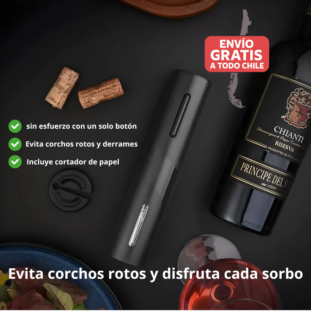 Sacacorchos Eléctrico Elite - Abrebotellas sin esfuerzo y con estilo