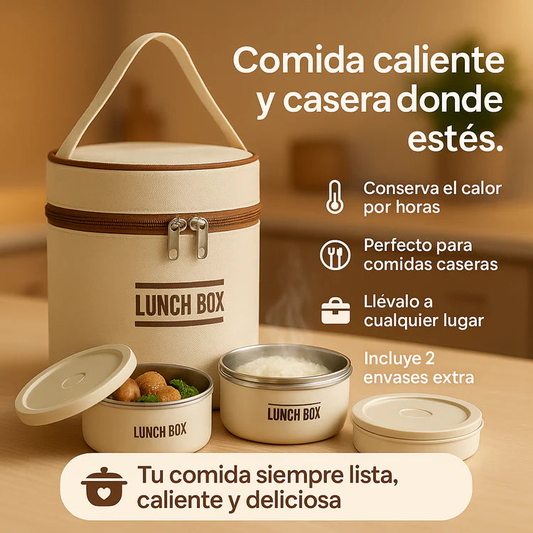 LunchBox 3 pcs (1500 ml) - Tu comida caliente, organizada y lista