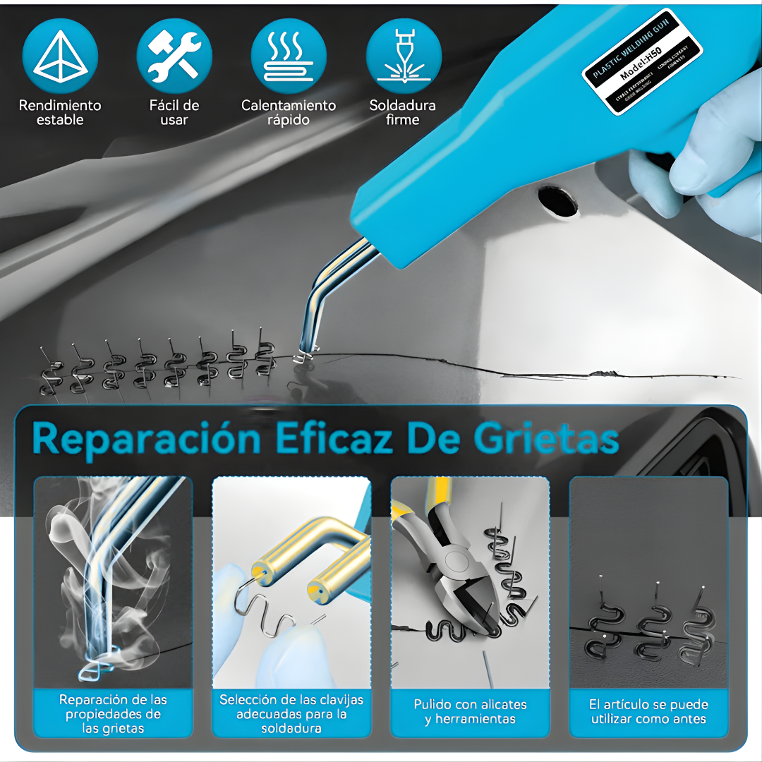 WeldFix Kit - Repara plásticos rotos en segundos, sin taller
