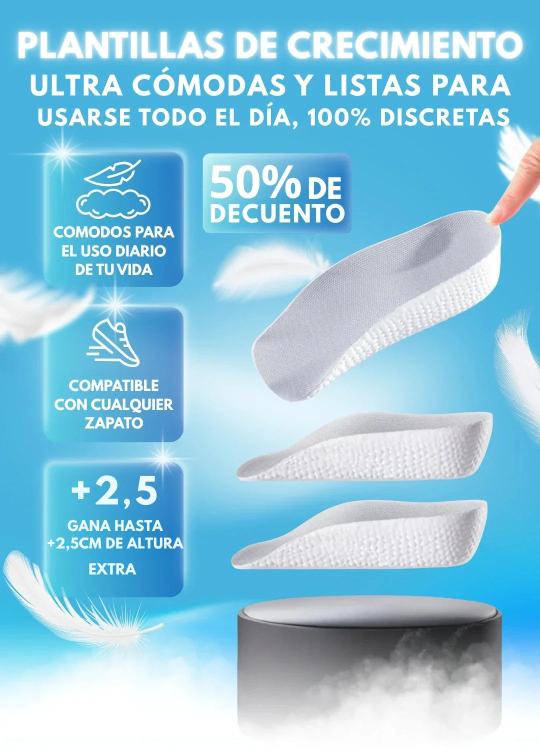 highpads™ – Aumenta tu estatura con total discreción y comodidad