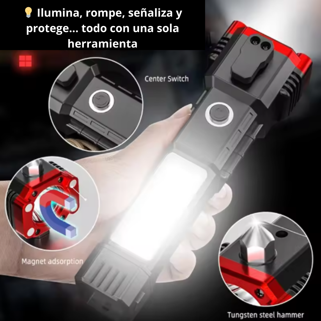 AutoSafe Beam – Escapa de cualquier emergencia con una herramienta 4 en 1