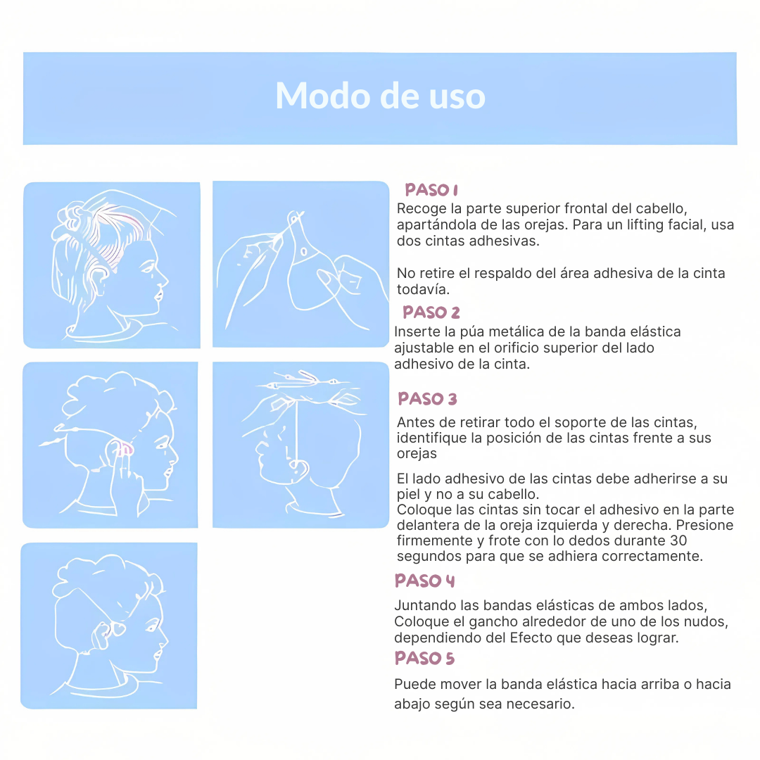 FaceLift Tape – Reafirma tu rostro al instante, sin cirugía ni dolor
