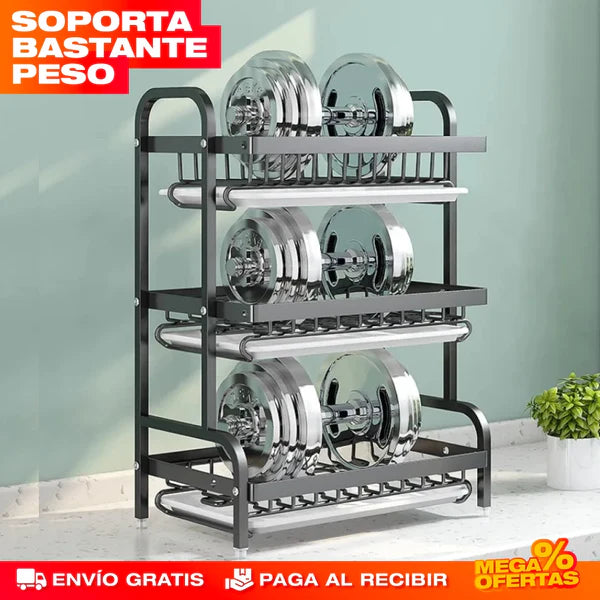 Escurridor 3 niveles - Más platos, menos espacio