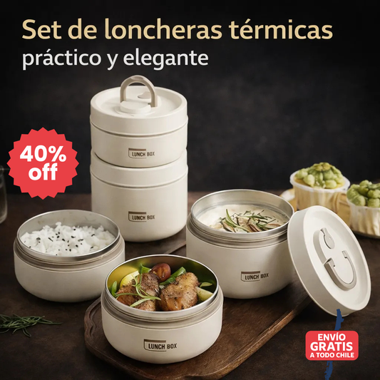 LunchBox 3 pcs (1500 ml) - Tu comida caliente, organizada y lista