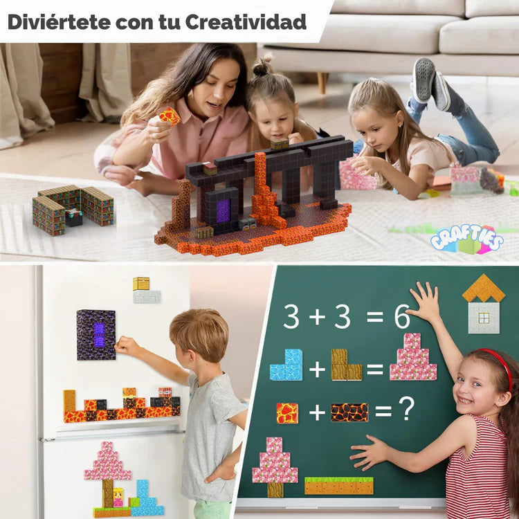 BlockCraft 75 pzs – Regálales un mundo de bloques ¡Pero en la vida real!
