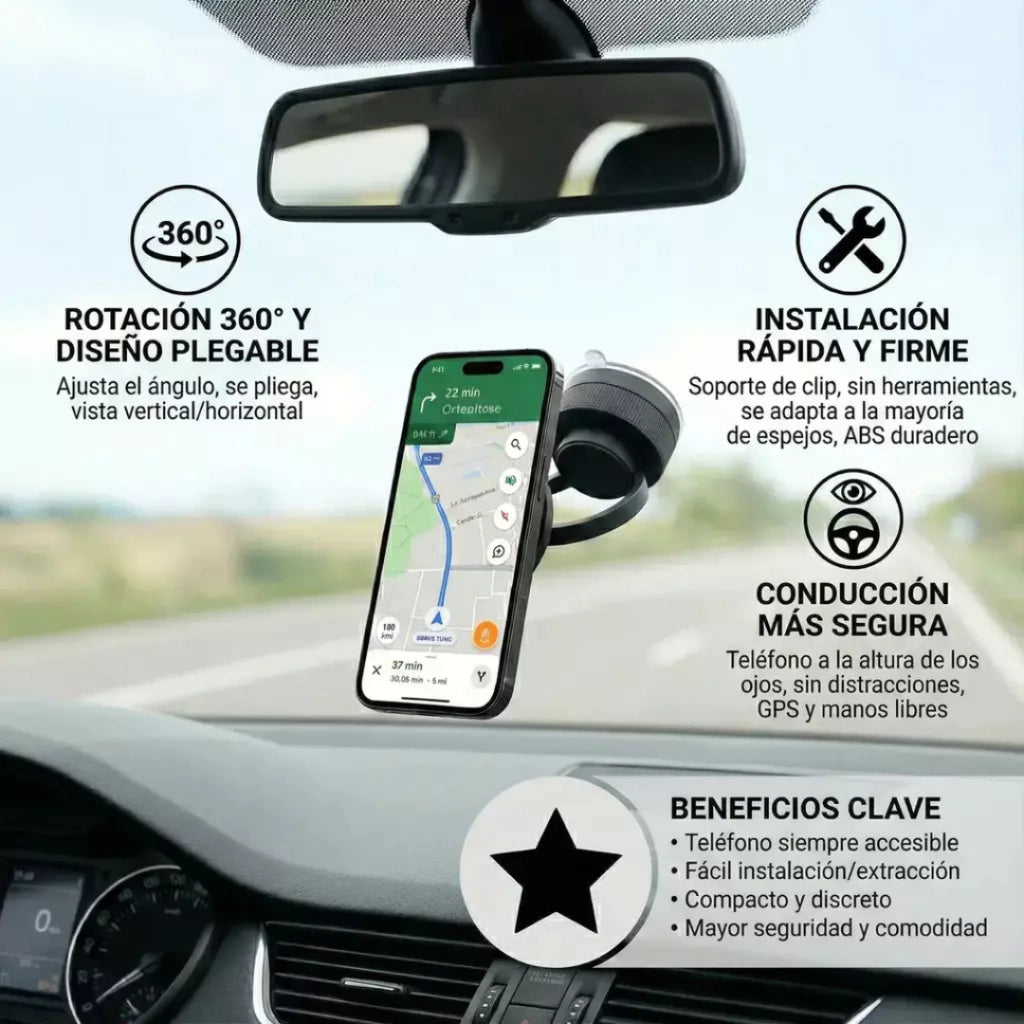 Soporte Magnético Premium 360° – Tu Celular Seguro y a la Vista