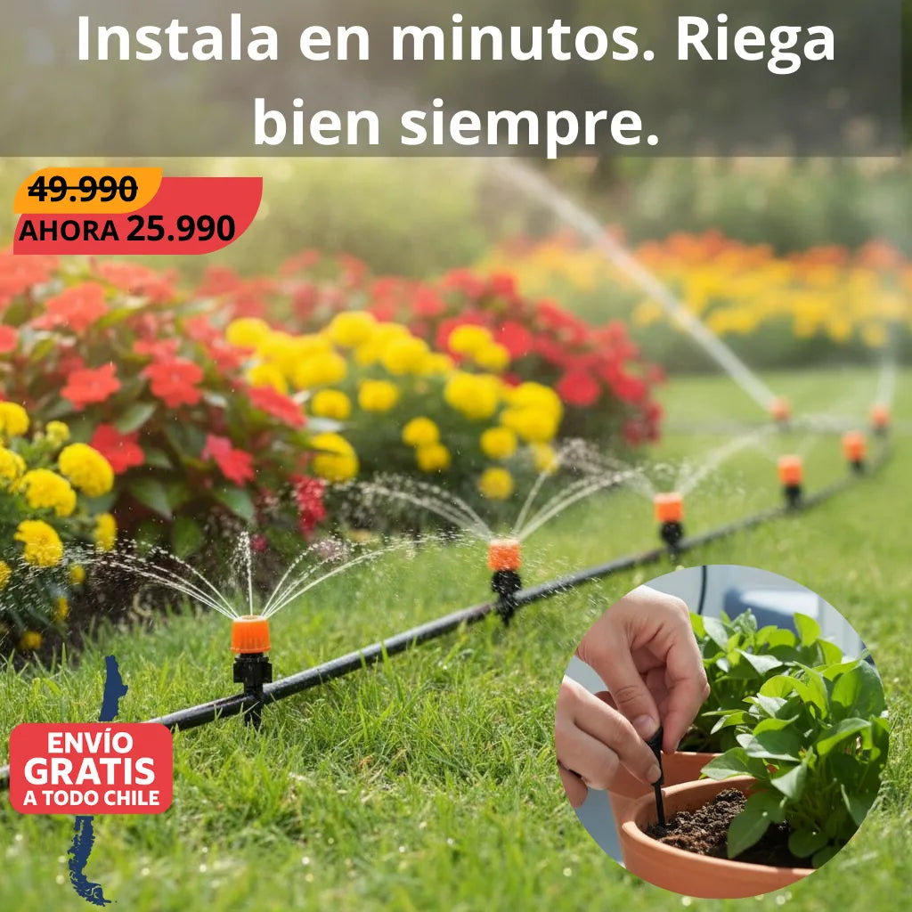 AquaControl Drip Kit - Instala en minutos y olvídate de regar a ojo