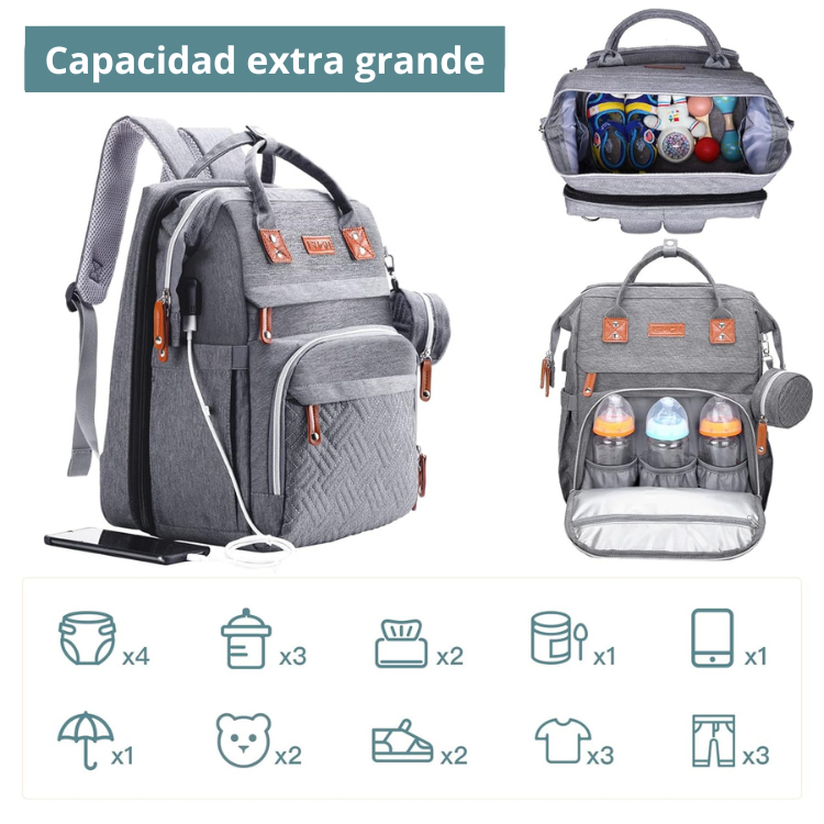 Mochila BabyPro – Transforma tu mochila en cuna y cambiador