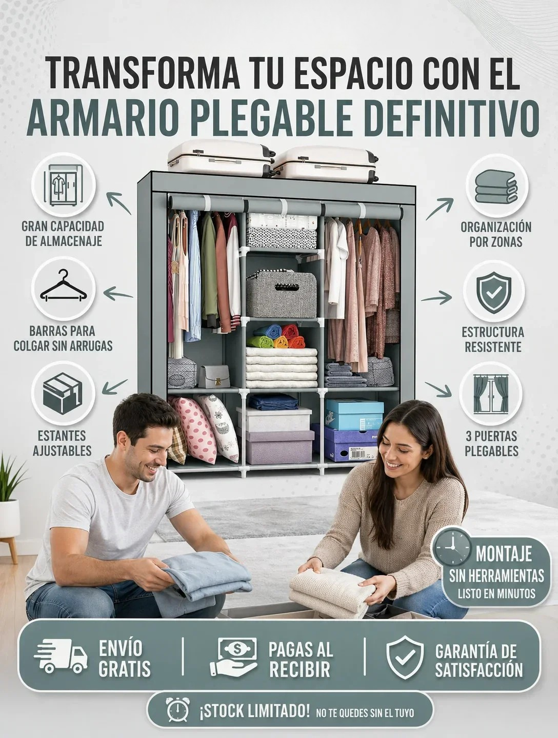 Armario Armable - Tu ropa organizada, lista y sin polvo