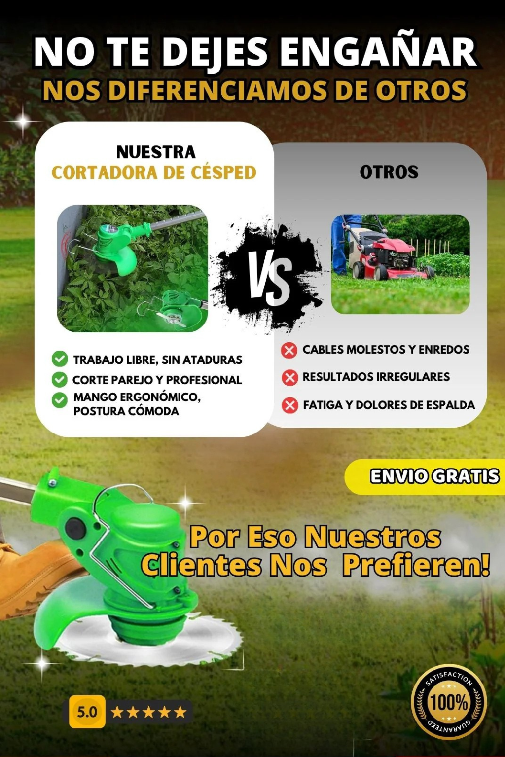 EcoBlade Master - 3 cuchillas, un jardín impecable