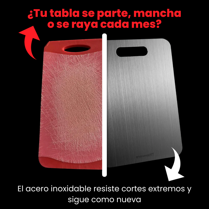 Tabla de cortar de acero inoxidable Titanware™