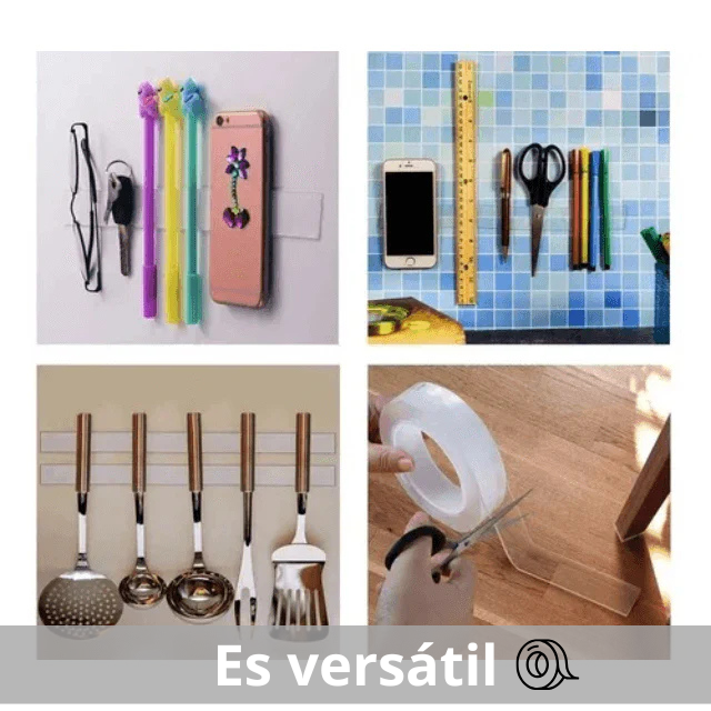ClearGrip Tape – Organización sin marcas ni herramientas