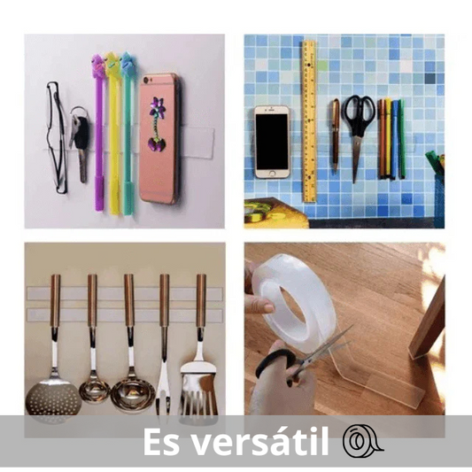 ClearGrip Tape – Organización sin marcas ni herramientas