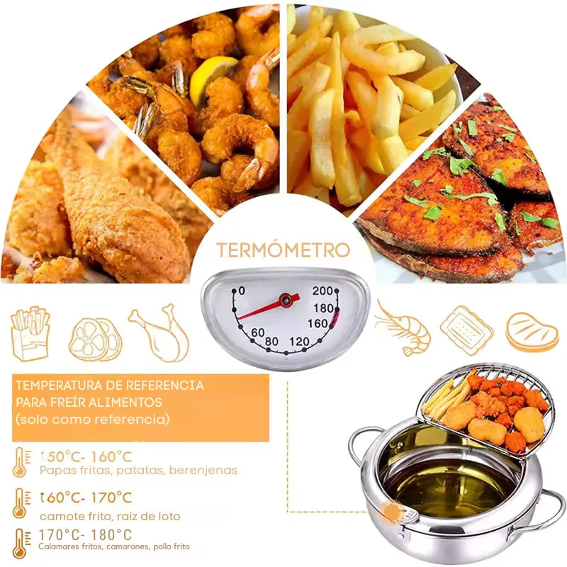 Olla Japonesa SmartFry – Cocina limpia, frituras perfectas