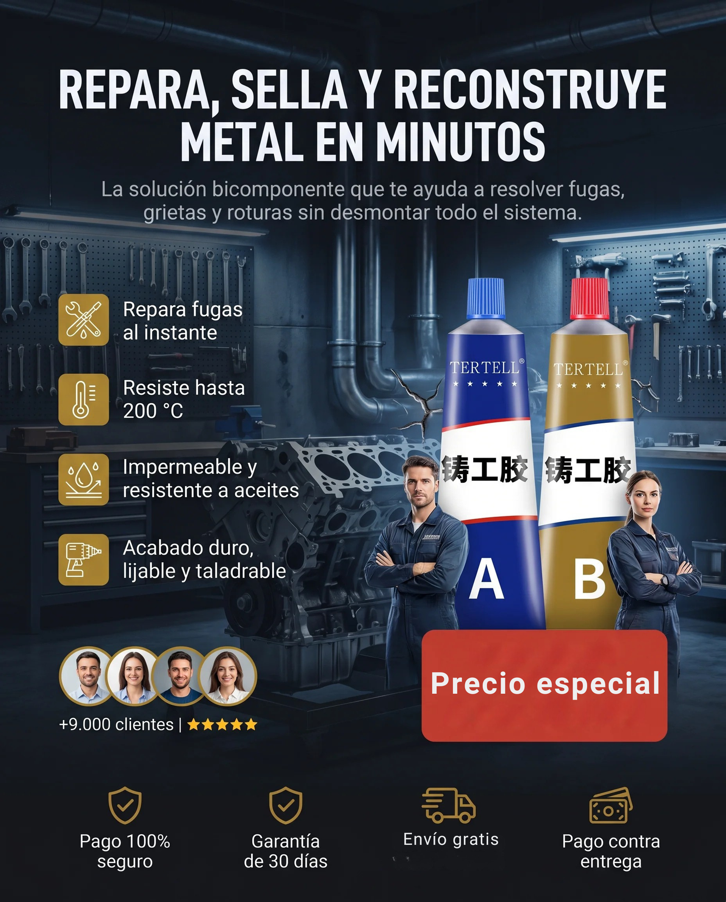 Soldadura liquida - Fusión fría de alta resistencia industrial