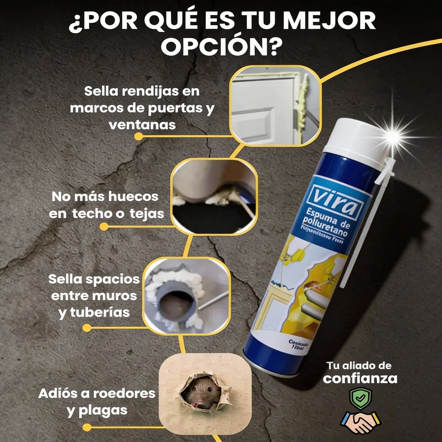 Espuma Expansiva de Poliuretano en Spray - 700ml
