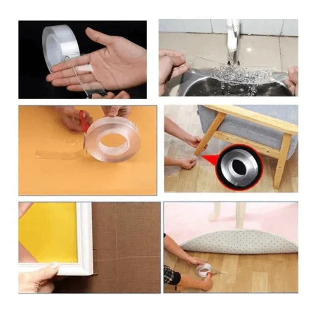 ClearGrip Tape – Organización sin marcas ni herramientas